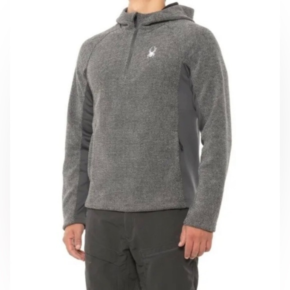 Spyder Boundless Hoodie Men's Half Zip Neck Gray Sweatshirt Size Small